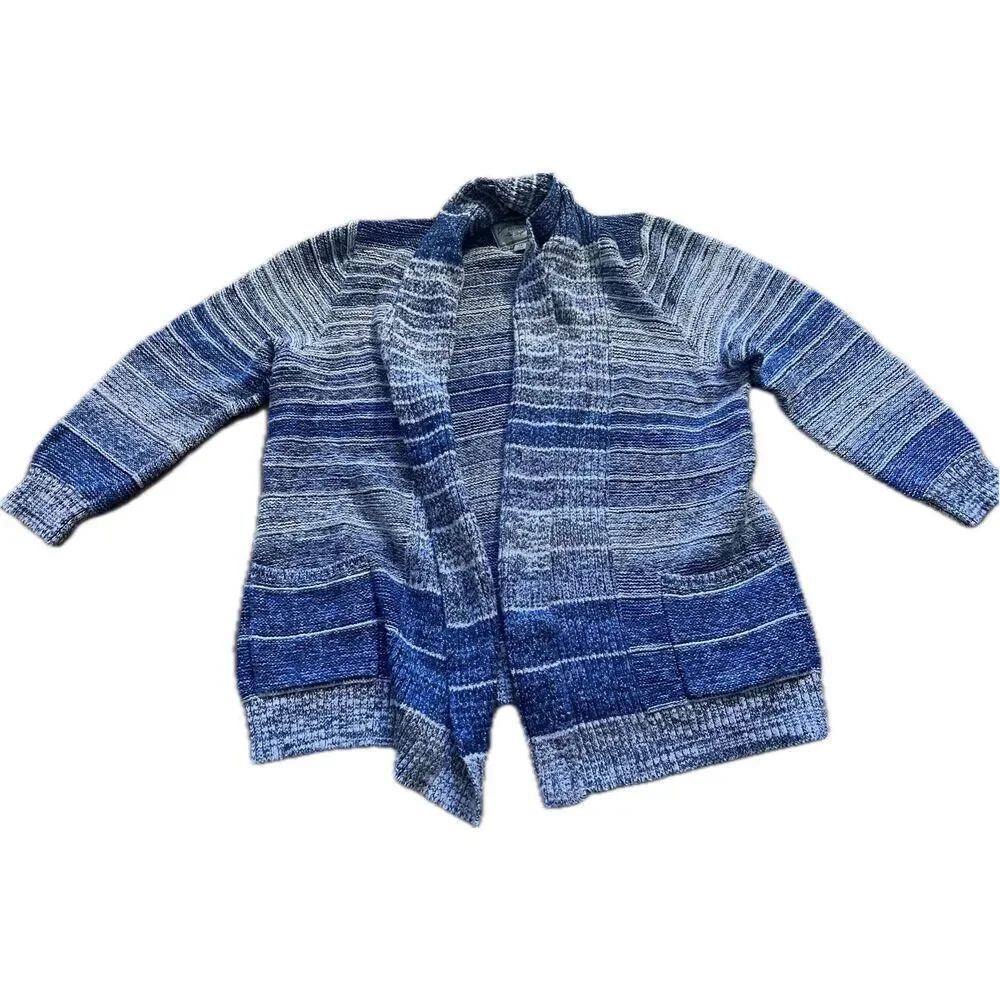 Lucky Brand Blue Open Front Cozy Cardigan Sweater Women’s Size 1X